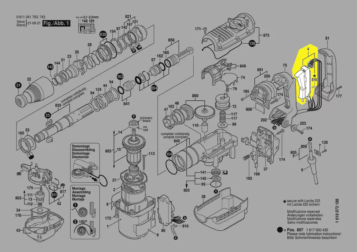 Interrupteur réf. 1 617 200 101 BOSCH